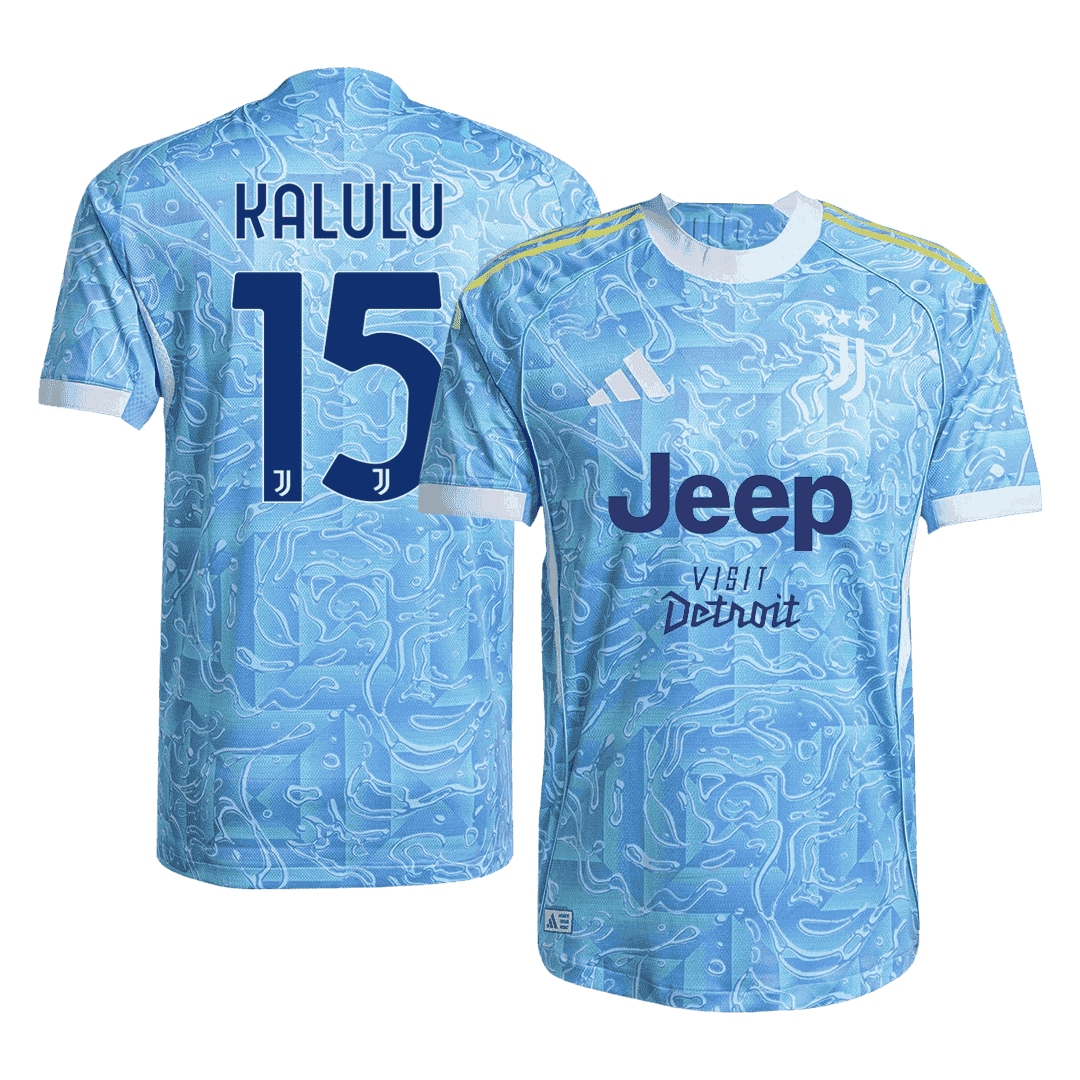 KALULU #15 Juventus Away Authentic Soccer Jersey 2025/26