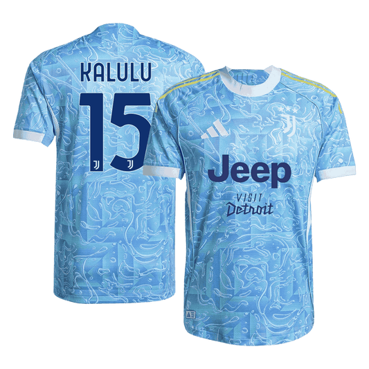 KALULU #15 Juventus Away Authentic Soccer Jersey 2025/26