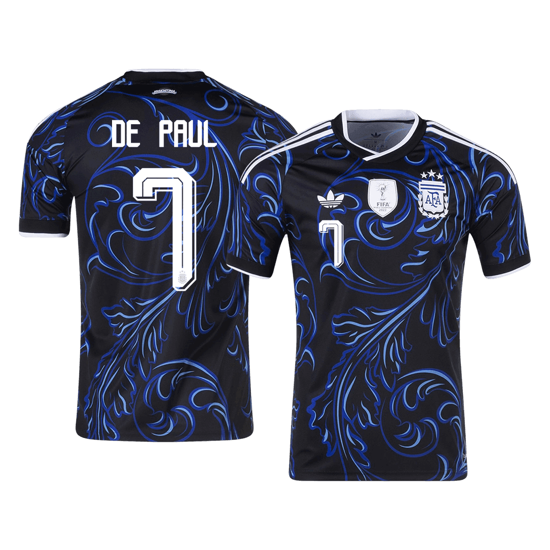 DE PAUL #7 Argentina Away Soccer Jersey World Cup 2026