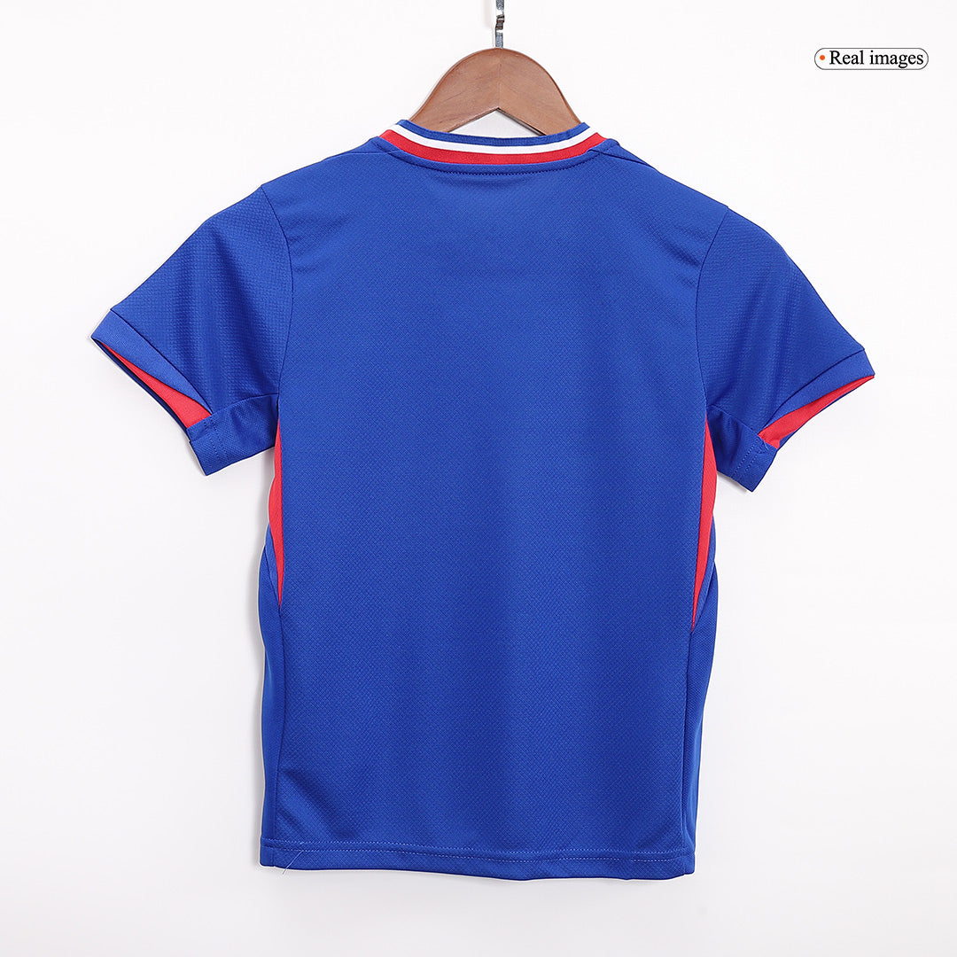 Kid's France Home Soccer Jersey Kit(Jersey+Shorts) Euro 2024