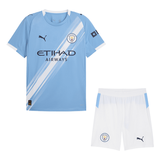 Manchester City Heim-Fußballtrikot-Set (Trikot + Shorts) 2025/26 Blau
