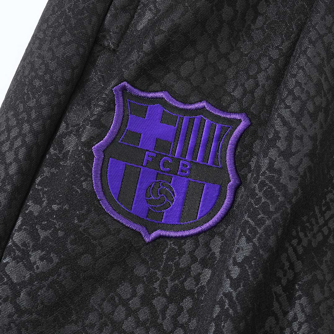 Barcelona 1/4 Zip Tracksuit 2025/26 Kids Black