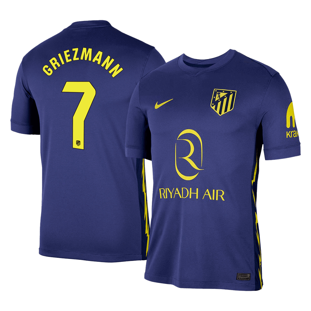 Men's Atletico Madrid GRIEZMANN #7 Away Soccer Jersey 2025/26