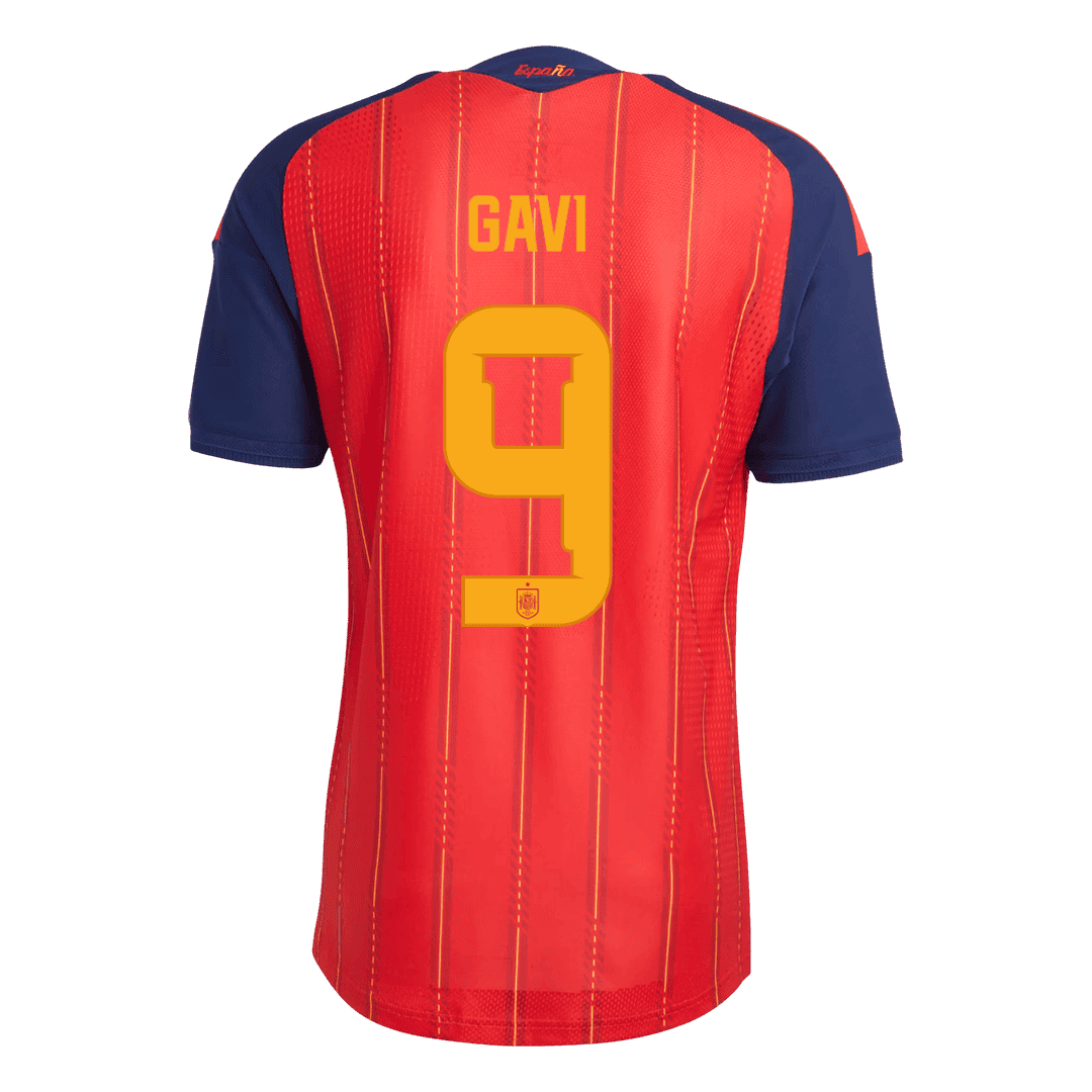 GAVI #9 Spain Home Player Version Jersey World Cup 2026 - Champion