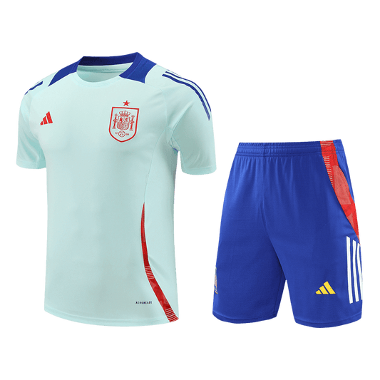 Spain Pre-Match Soccer Jersey Kit(Jersey+Shorts) Euro 2024