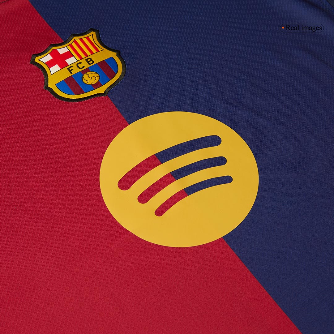 Barcelona Home Soccer Jersey 2024/25 - 125th Anniversary(Spotify Logo Without Text)