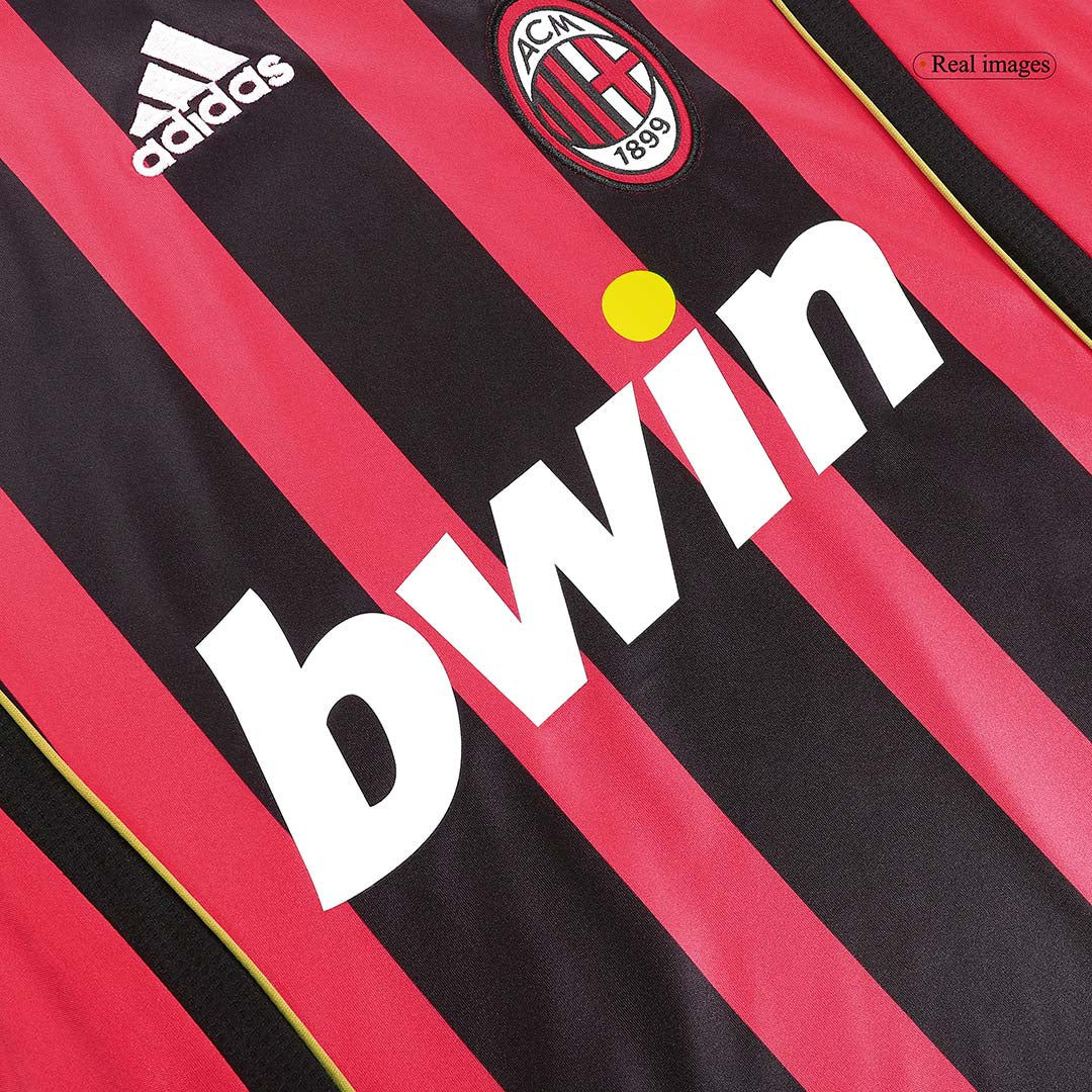 RONALDO #99 AC Milan Home Retro Long Sleeve Soccer Jersey 2006/07