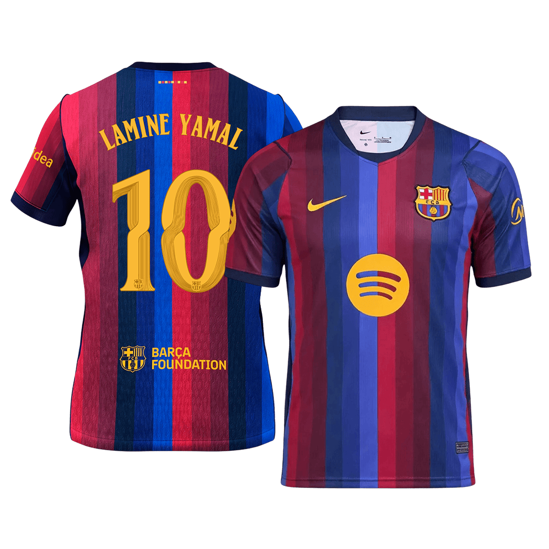 LAMINE YAMAL #10 Barcelona Home Soccer Jersey 2026/27 -UCL