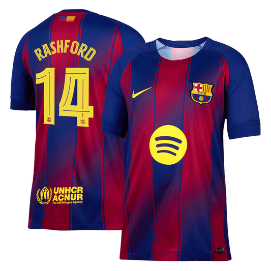 Camiseta de fútbol local del Barcelona 2025/26 de RASHFORD #14 - UCL