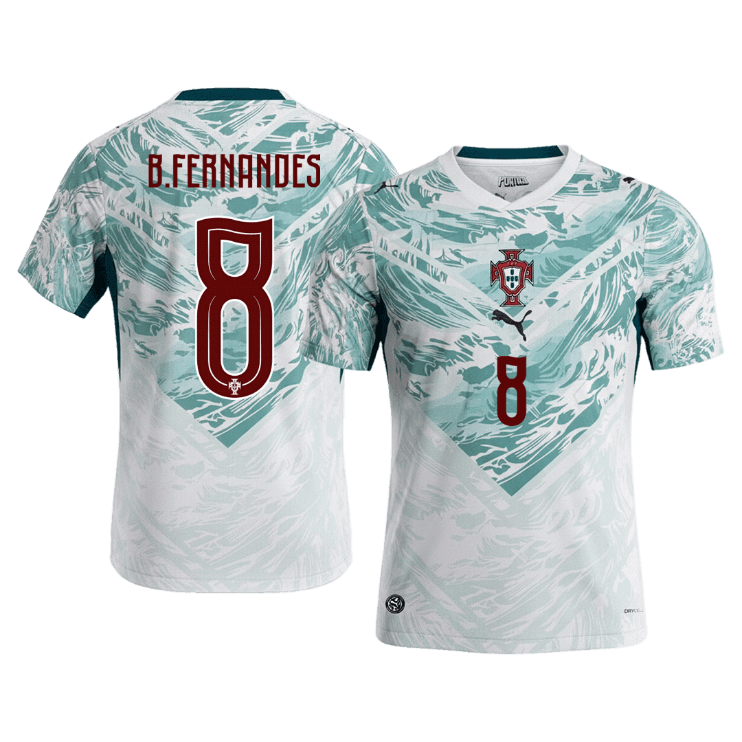 B.FERNANDES #8 Portugal Away Soccer Jersey World Cup 2026