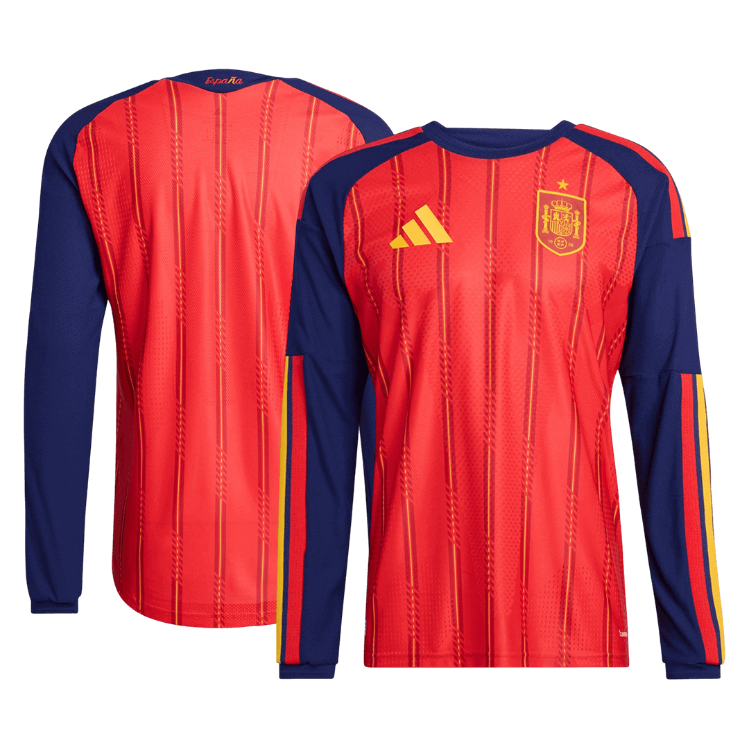 Spain Home Long Sleeve Player Version Jersey World Cup 2026
