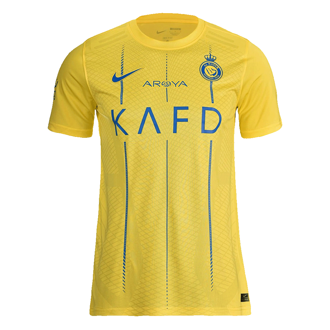 Gift-Replica Nike Al Nassr Home Soccer Jersey 2023/24 Yellow