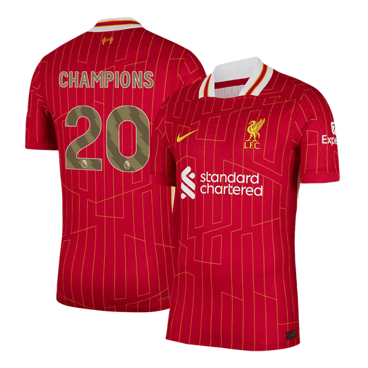 Authentic CHAMPIONS #20  Liverpool Home Soccer Jersey 2024/25 Red
