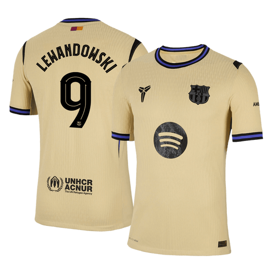 LEWANDOWSKI #9 Barcelona Auswärtstrikot Authentisches Fußball 2025/26 - UCL