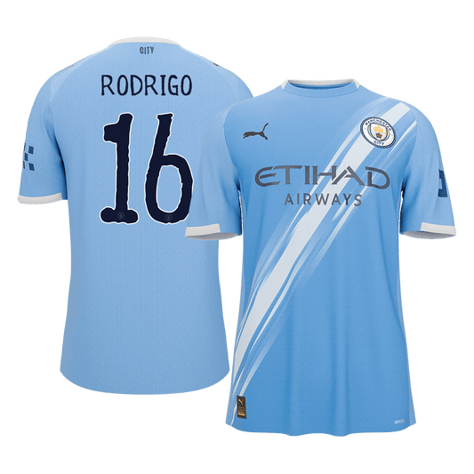 RODRIGO #16 Manchester City Home Soccer Jersey 2025/26