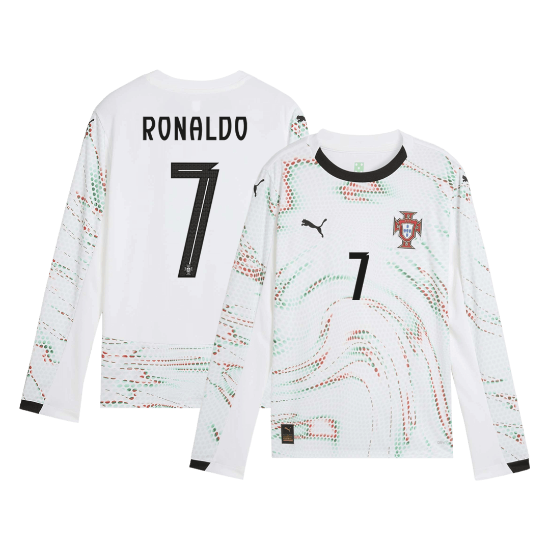 RONALDO #7 Portugal Away Long Sleeve Soccer Jersey 2025