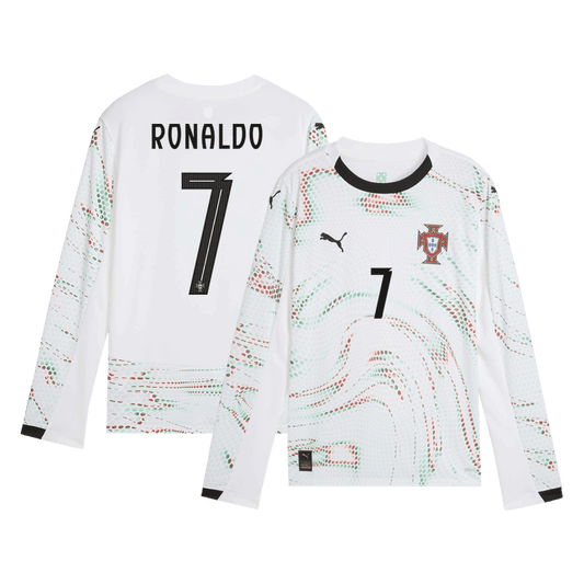 RONALDO #7 Portugal Away Long Sleeve Soccer Jersey 2025