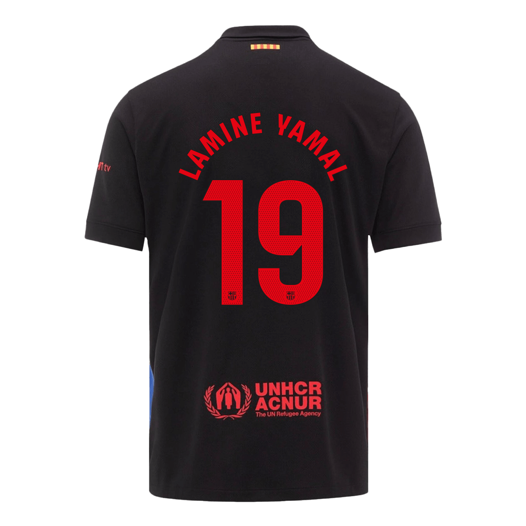 LAMINE YAMAL #19 Barcelona Auswärts-Fußballtrikot 2024/25 – Spotify-Logo ohne Text