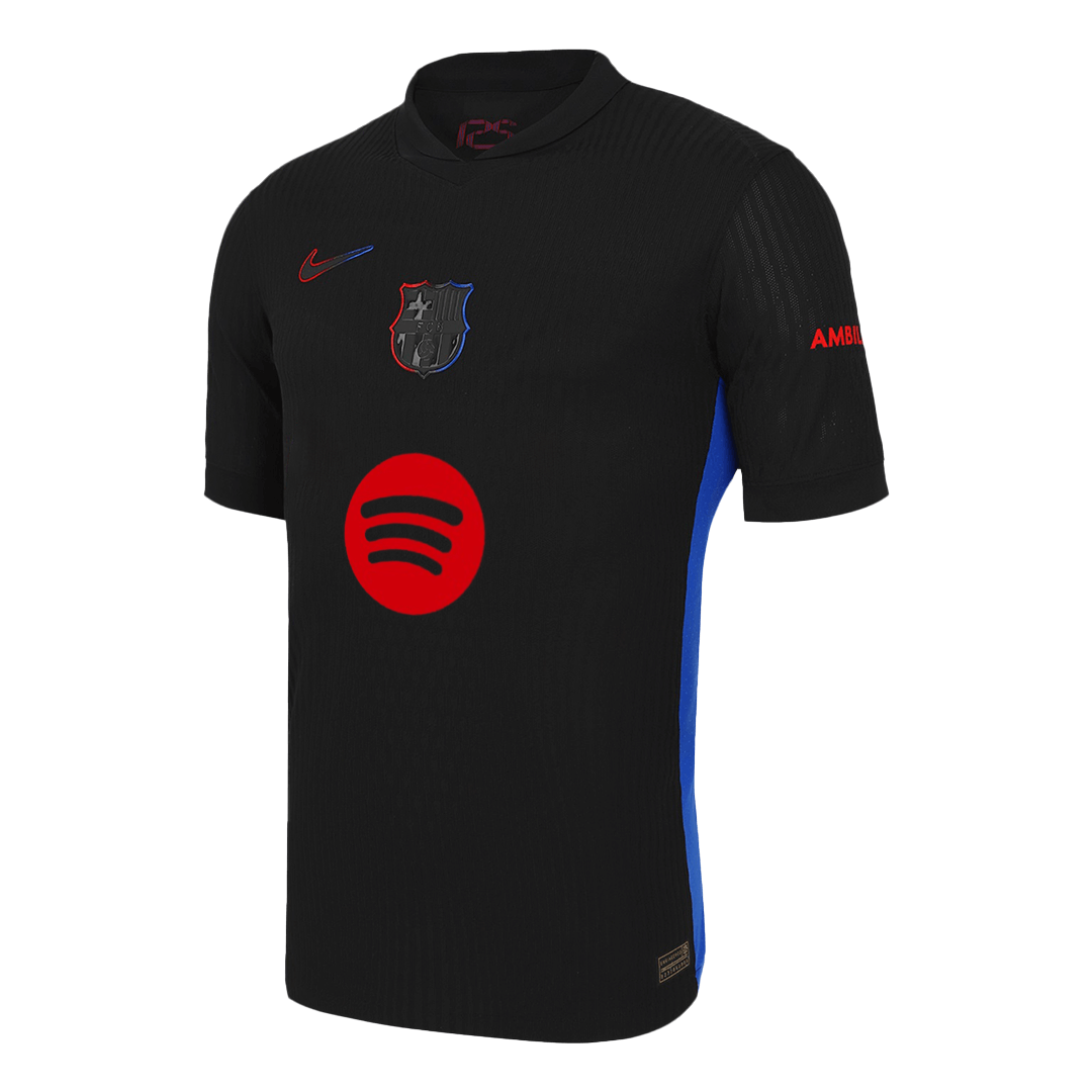 LEWANDOWSKI #9 Authentic Soccer Jersey Barcelona Away Shirt 2024/25 Spotify Logo Without Text