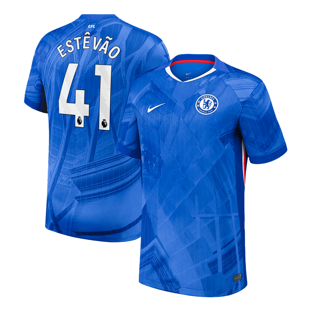 ESTÊVÃO #41 Chelsea Home Soccer Jersey 2025/26