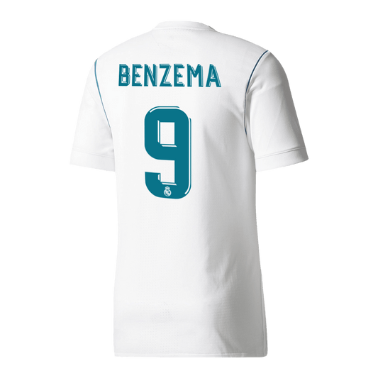 BENZEMA #9 Real Madrid Retro Jersey Home Soccer Shirt 2017/18