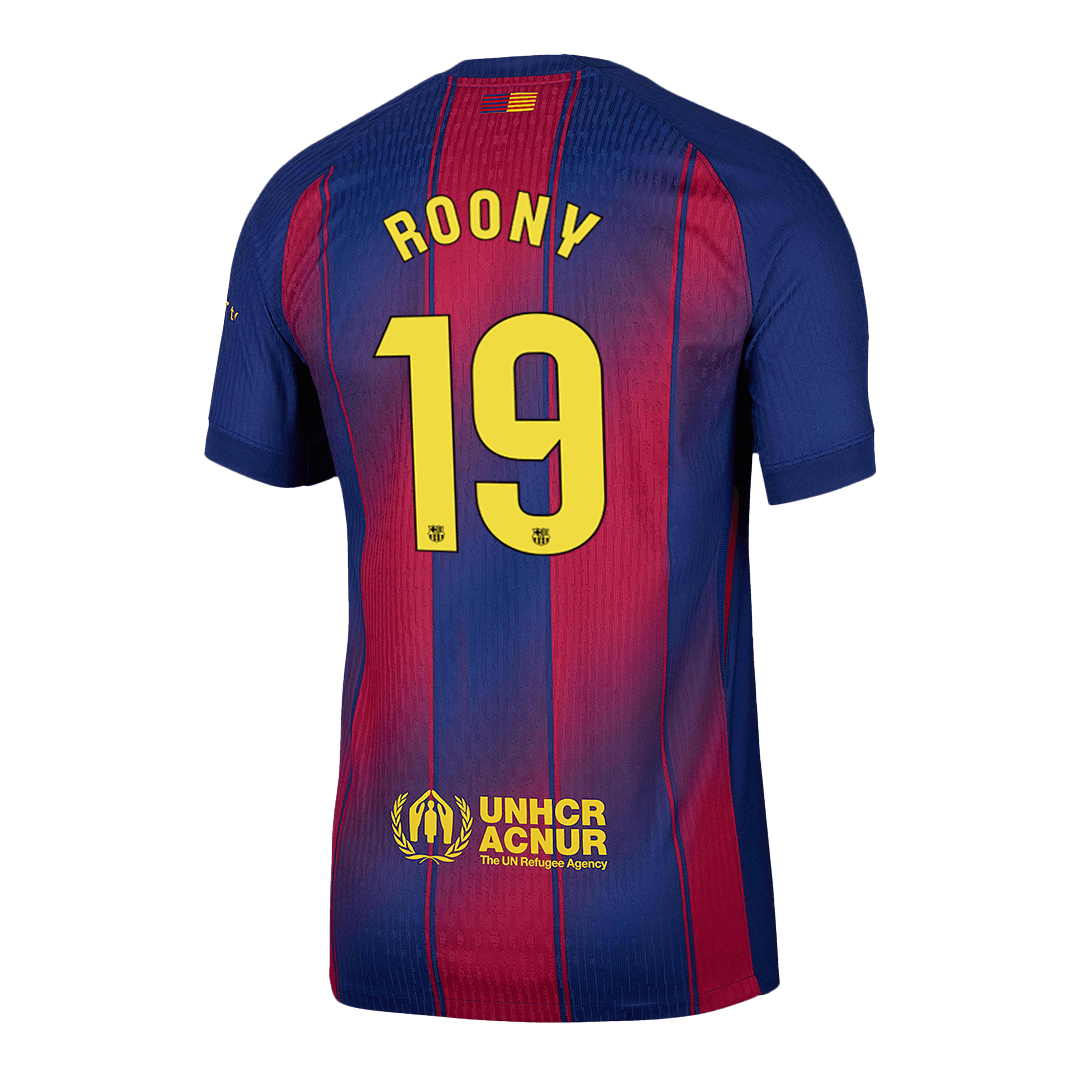 ROONY #19 Barcelona Home Authentic Soccer Jersey 2025/26