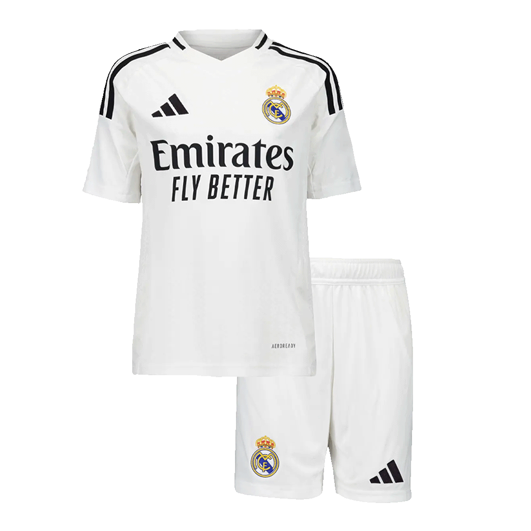 Kid's Real Madrid Home Soccer Jersey Kit (Shirt+Shorts) 2024/25