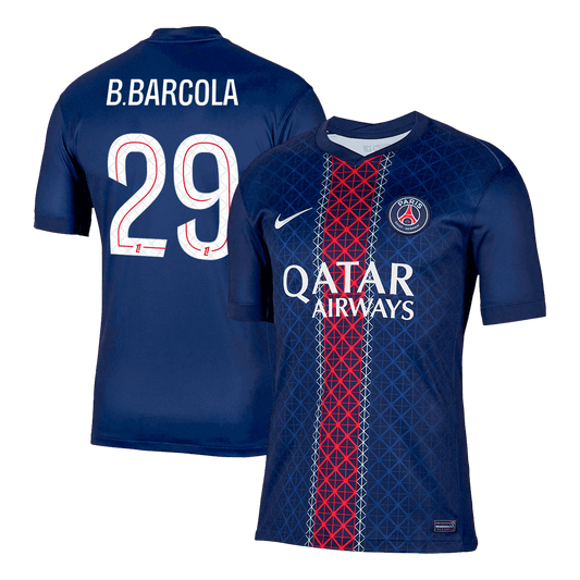B.BARCOLA #29 PSG Home Soccer Jersey 2025/26