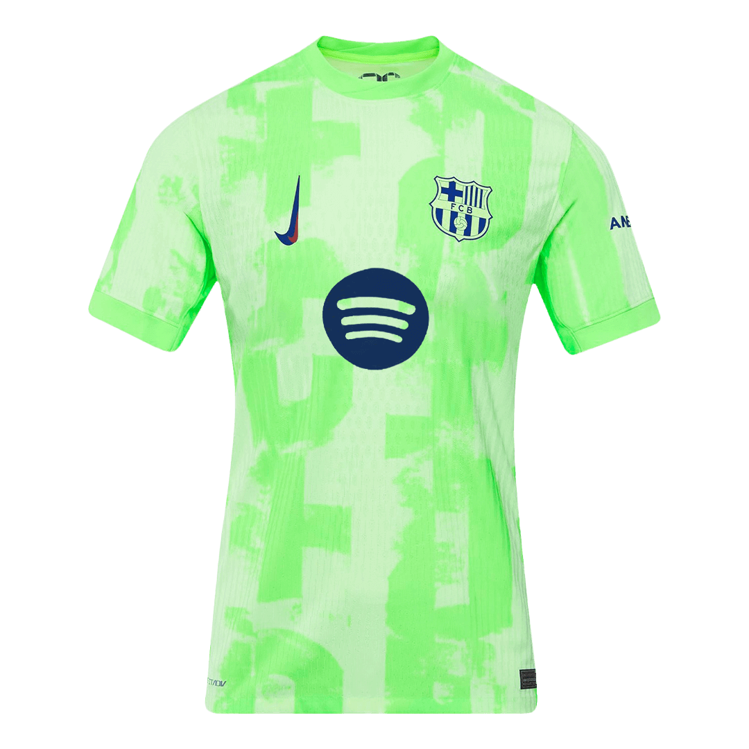 Authentic LEWANDOWSKI #9 Soccer Jersey Barcelona Third Away Shirt 2024/25 UCL Spotify Logo Without Text