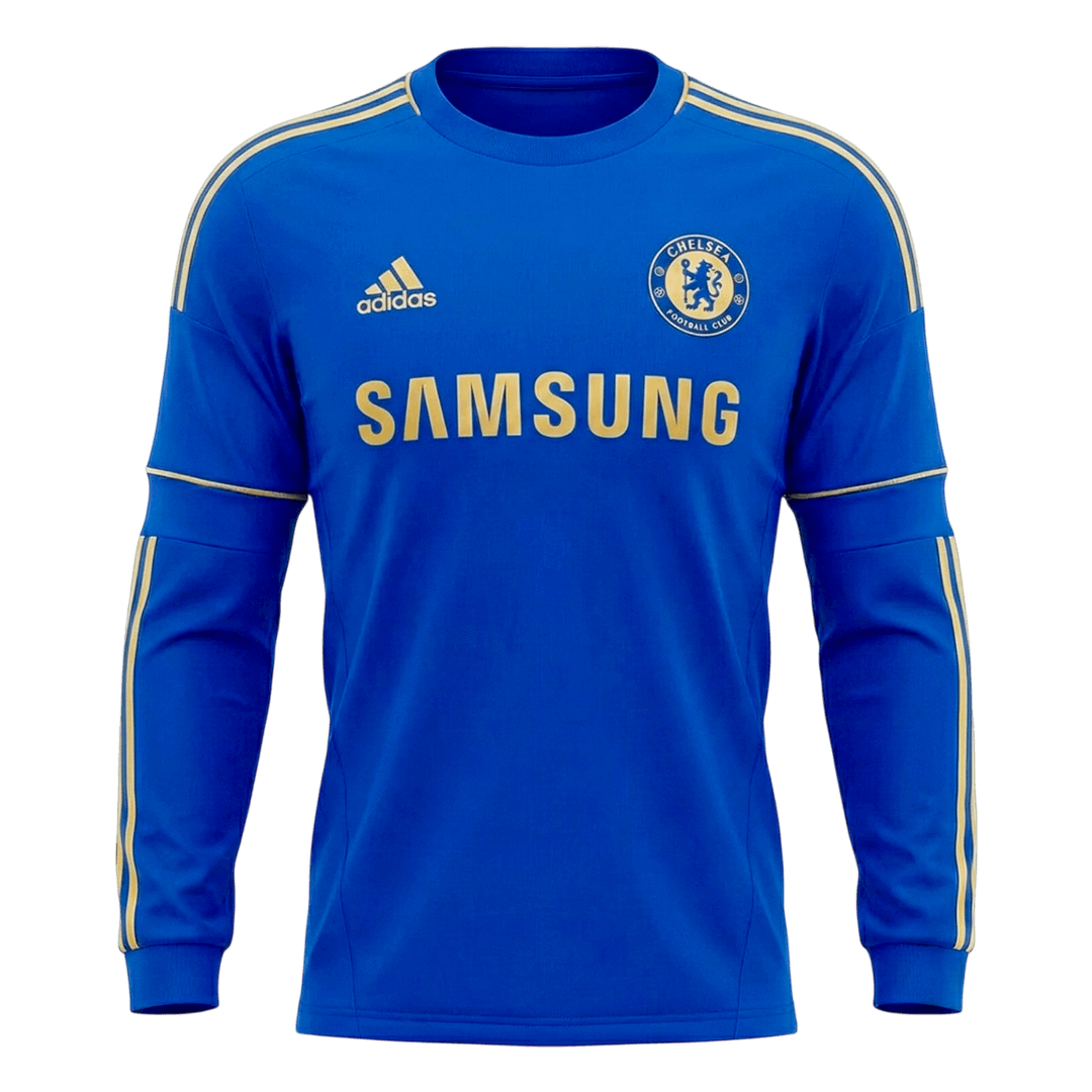 Retro Soccer Jersey Chelsea Home Long Sleeve 2012/13