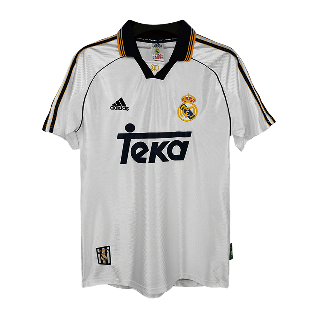 Retro Jersey  RAUL #7 Real Madrid Retro Jersey Home Soccer Shirt 1998/00