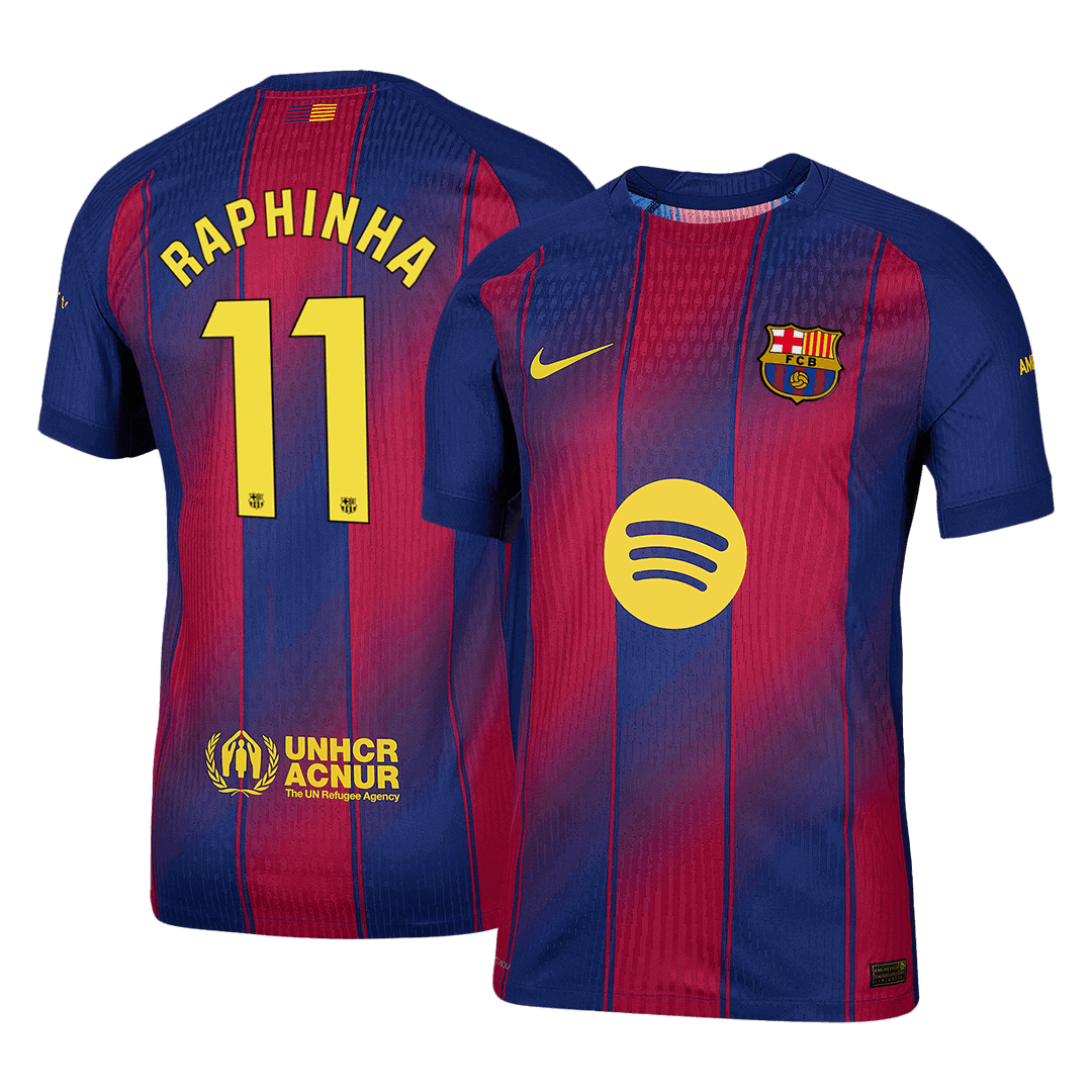 RAPHINHA #11 Barcelona Home Authentic Fußballtrikot 2025/26