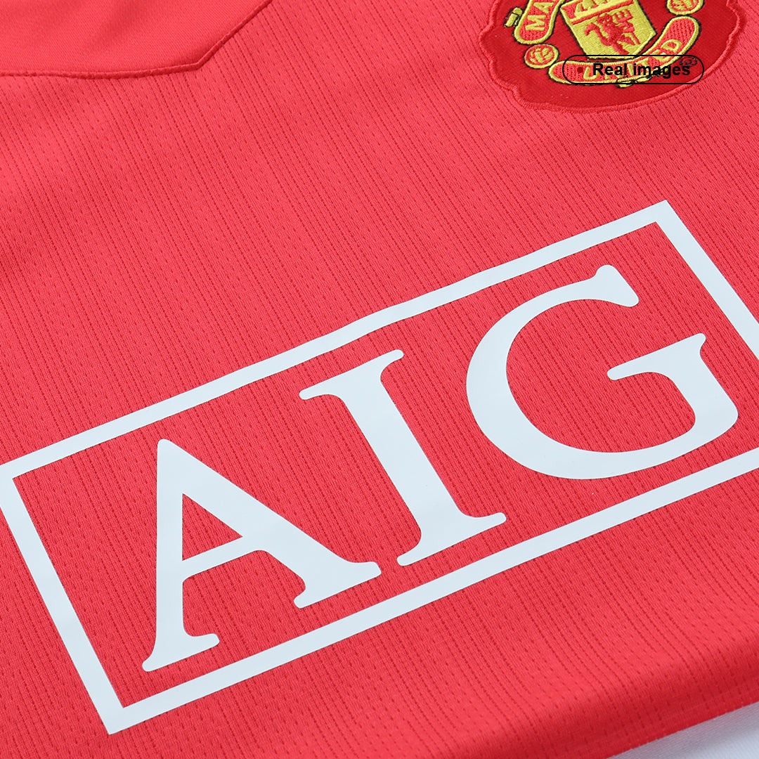 ROONEY #10 Manchester United Retro Jersey Home Soccer Shirt 2007/08