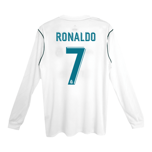 Vintage Soccer Jersey RONALDO #7 Real Madrid Home Long Sleeve 2017/18