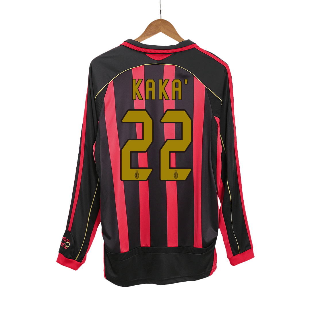 KAKA' #22 AC Milan Retro Jersey Home Soccer Shirt 2006/07