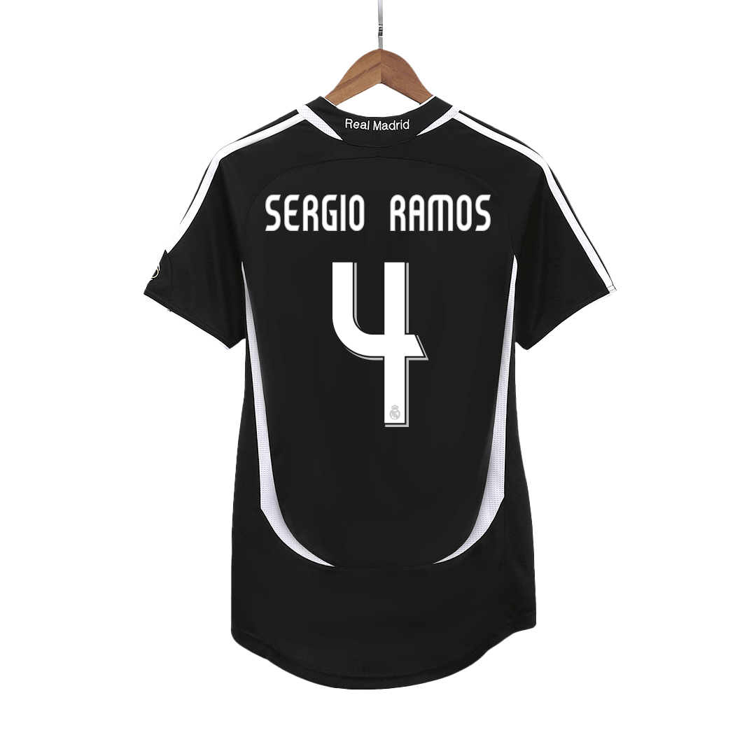 Retro Jersey SERGIO RAMOS #4 Real Madrid Retro Jersey Away Soccer Shirt 2006/07