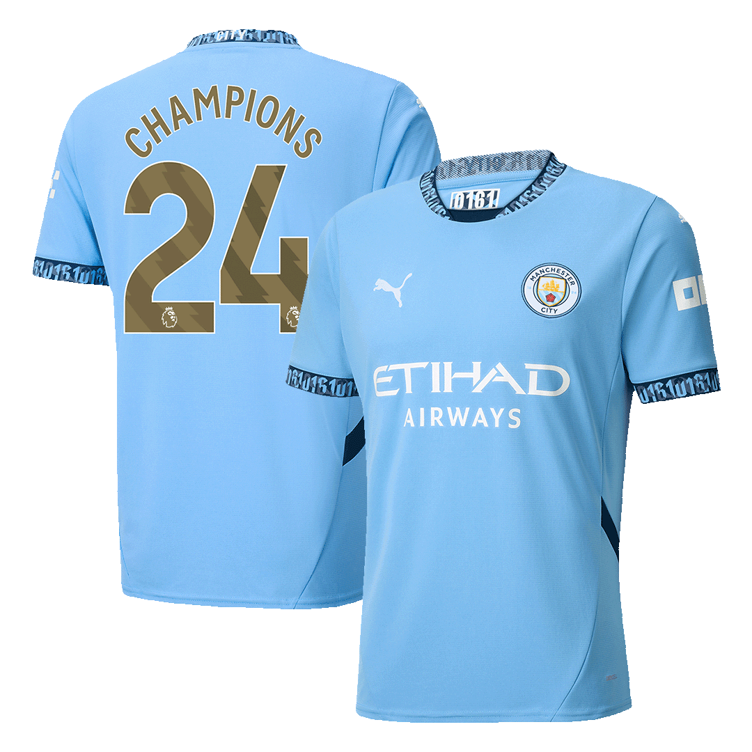 CHAMPIONS #24 Manchester City Home soccer jersey 2024/25