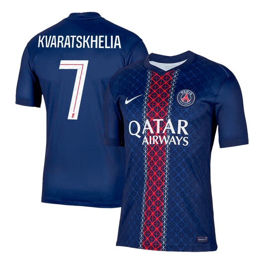 KVARATSKHELIA #7 PSG Home Soccer Jersey 2025/26
