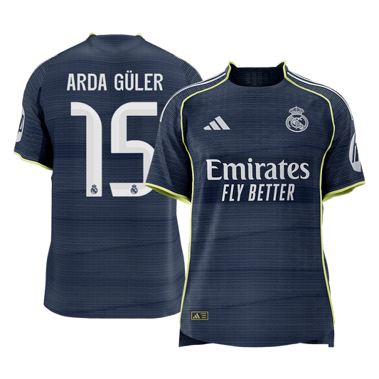 ARDA GÜLER #15 Real Madrid Away Player Version Jersey 2025/26