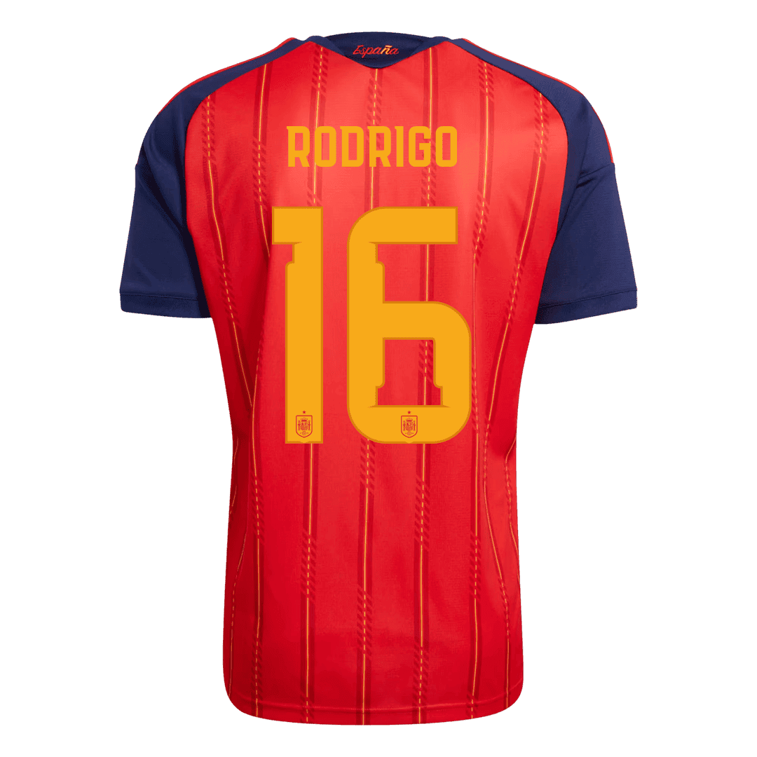 RODRIGO #16 Spain Home Player Version Jersey World Cup 2026 - Champion