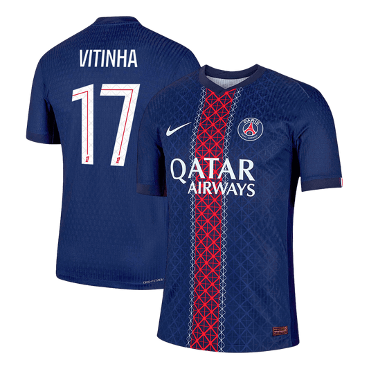 VITINHA #17 PSG Home Authentic Soccer Jersey 2025/26