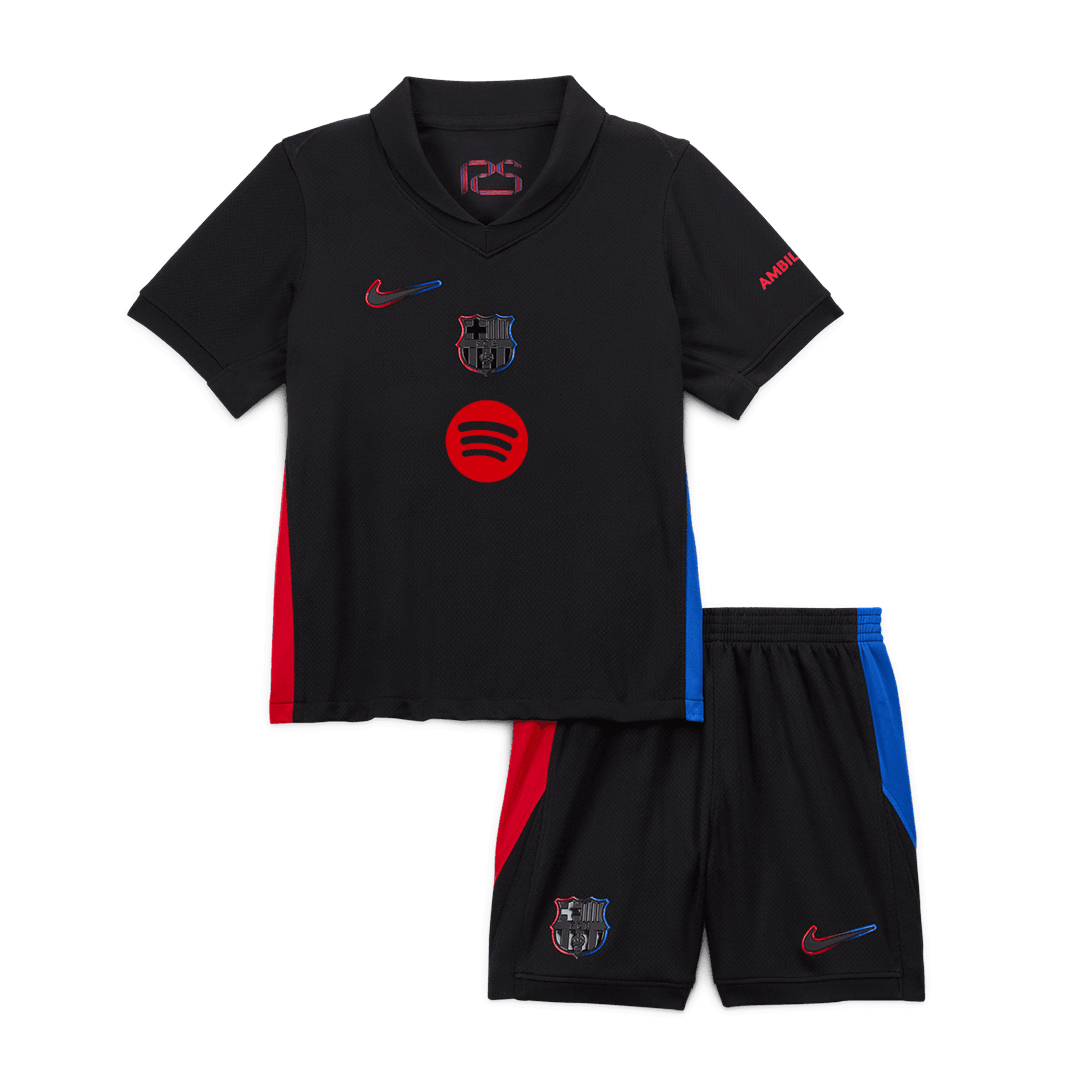 Gift-Kids Barcelona Custom Away Soccer Kits 2024/25 - Spotify Logo Without Text