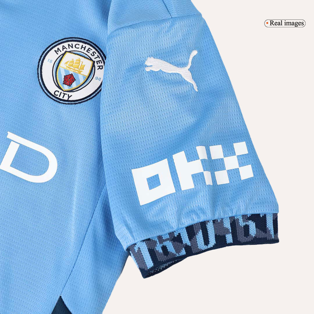 Kid's Manchester City Home Soccer Jersey Kit(Shirt+Shorts) 2024/25