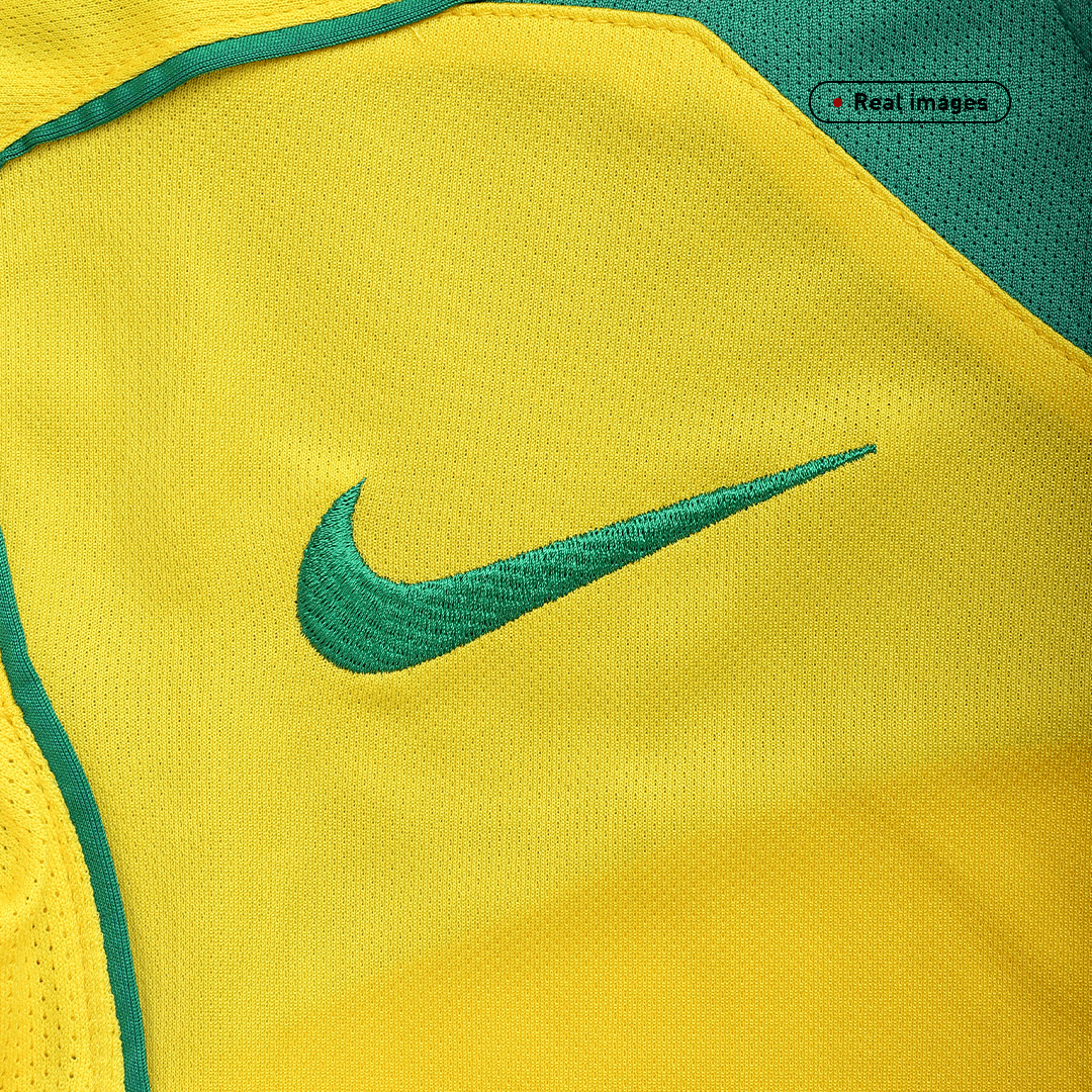 Retro 2004 Brazil Home Soccer Jersey