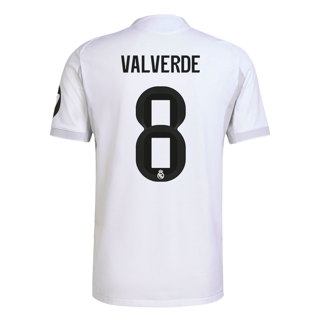 VALVERDE #8 Real Madrid Home Authentic Soccer Jersey 2025/26