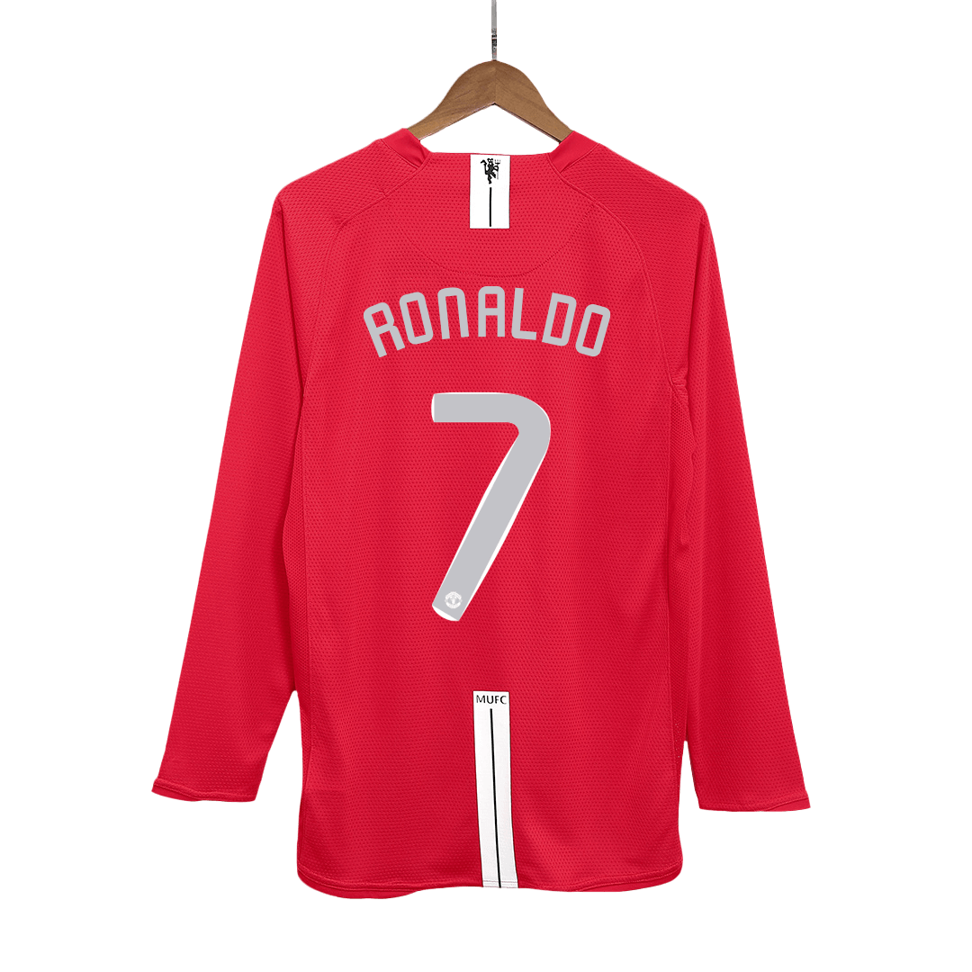 RONALDO #7 Manchester United Retro Jersey Home Soccer Shirt 2007/08 - UCL Final