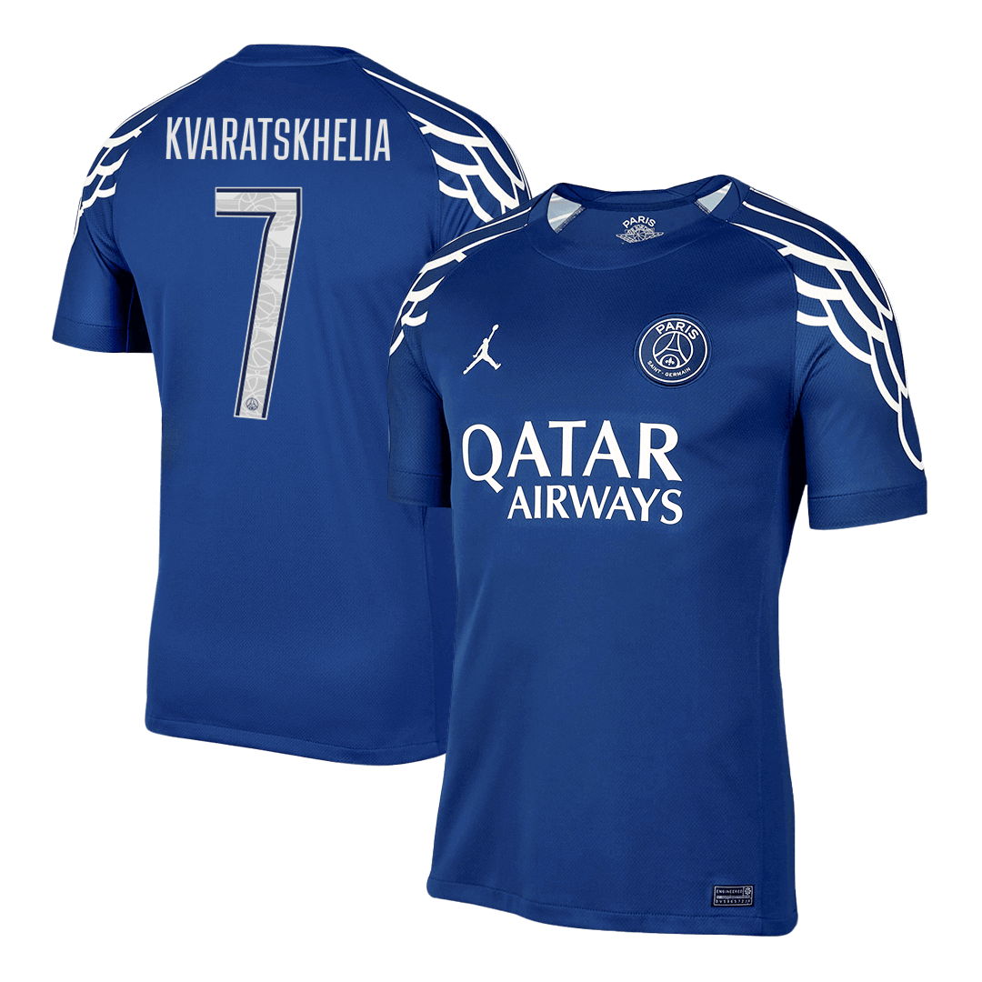 PSG KVARATSKHELIA #7 PSG Soccer Jersey Fourth Away Custom Shirt 2024/25 - UCL
