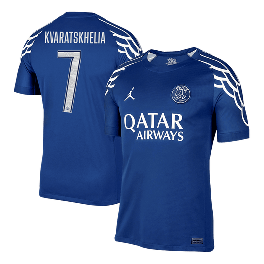 PSG KVARATSKHELIA #7 PSG Soccer Jersey Fourth Away Custom Shirt 2024/25 - UCL