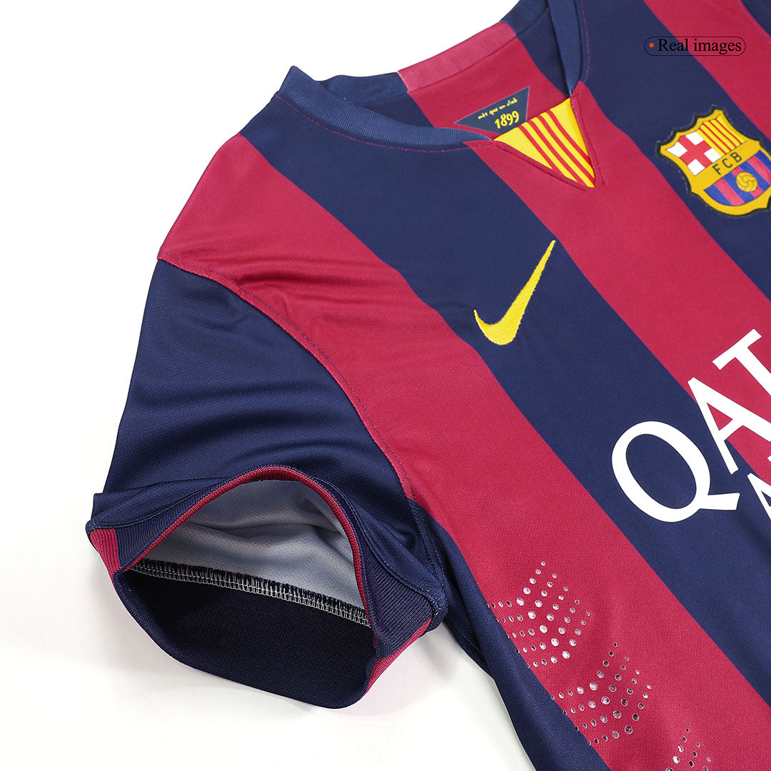 Camiseta retro de fútbol local del Barcelona #11 de NEYMAR JR 2014/15