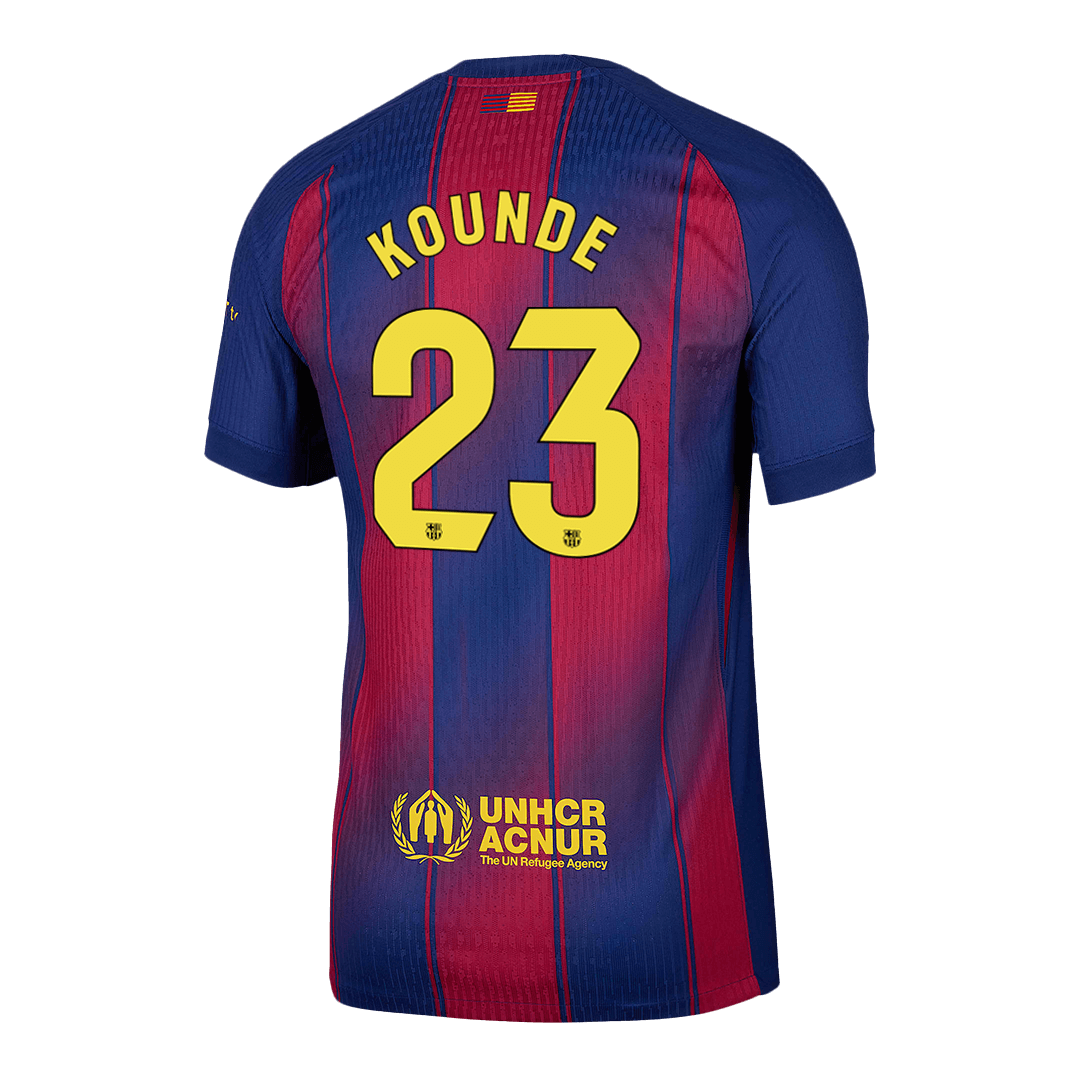 KOUNDE #23 Barcelona Home Authentic Soccer Jersey 2025/26